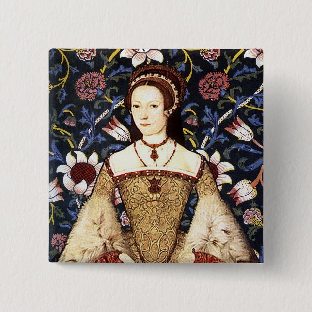 Team Parr - Portrait of Queen Katherine Parr Pinback Button (Front)