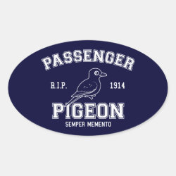 Team Passenger Pigeon Oval Sticker