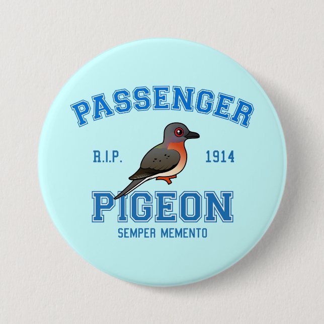 Team Passenger Pigeon Pinback Button (Front)