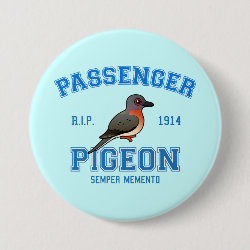 Team Passenger Pigeon Round Button