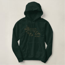Team Penning Outline Embroidered Hoodie