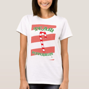 Team Peppermint Funny Christmas Slogan Design T-Shirt