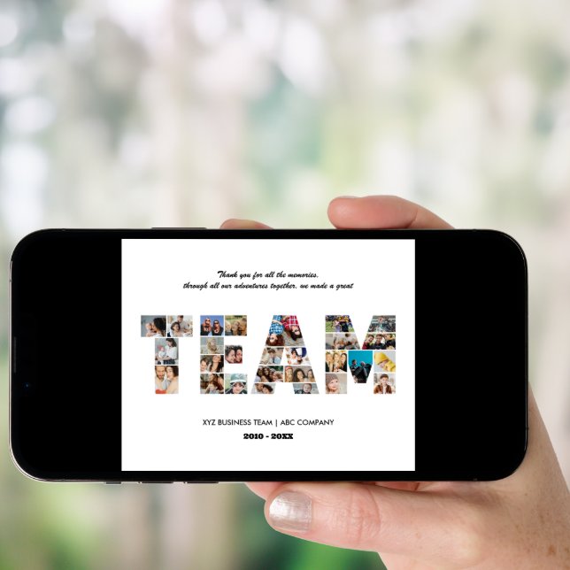 Team Photo Collage Colleague Farewell Party Poster (Front Digital)