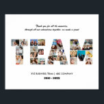 Team Photo Collage Colleague Farewell Party Poster<br><div class="desc">Personalized Team Photo Collage for retired colleague, co-worker, team manager or boss. This customizable photo gift is also perfect as a farewell keepsake for teacher, coach or friends leaving. This custom template is a unique and meaningful goodbye gift that captures the precious moments and memories shared together. The design features...</div>