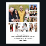 Team Photo Collage Coworker Farewell Party Poster<br><div class="desc">Personalized Team Photo Collage for retired colleague, co-worker, team manager or boss. This customizable photo gift is also perfect as a farewell keepsake for teacher, coach or friends leaving. This custom template is a unique and meaningful goodbye gift that captures the precious moments and memories shared together. The design features...</div>