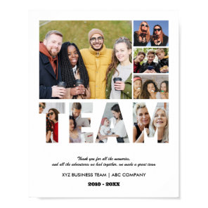 Team Photo Collage Coworker Farewell Party Poster