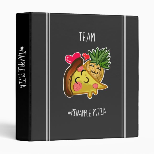 Team Pinapple Pizza 3 Ring Binder (Front/Spine)