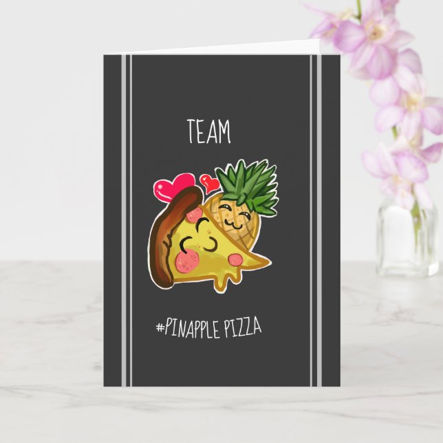 Team Pinapple Pizza Card (Orchid)