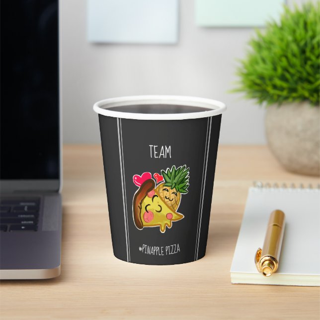 Team Pinapple Pizza  Paper Cups (Insitu)