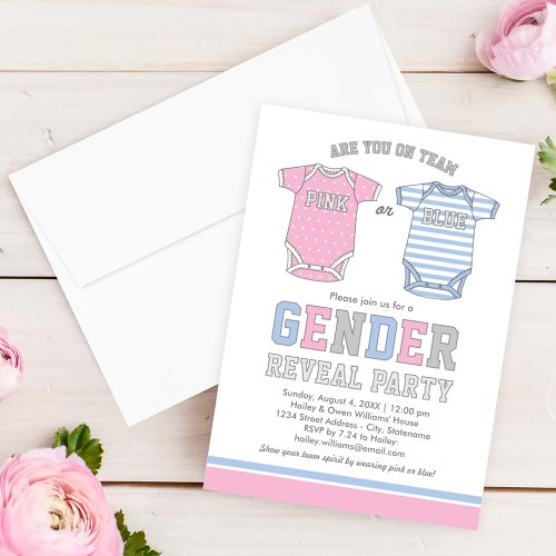 Baby Gender Reveal Party Invitation | Pink or Blue