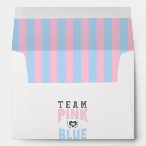 Team PINK or BLUE Gender Reveal Baby Shower Envelope