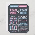 Team Pink or Team Blue Chalkboard Gender Reveal