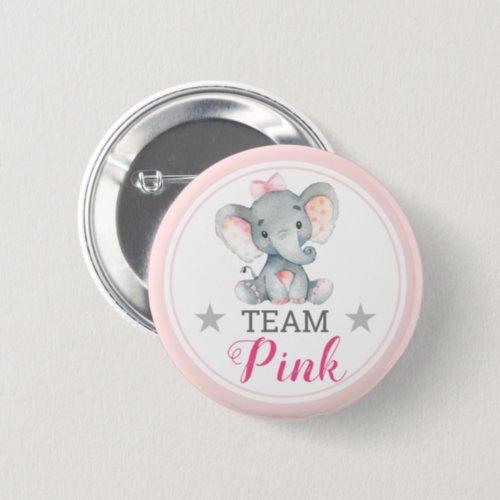 Team Pink Vote Gender Reveal Baby Shower Sprinkle Button