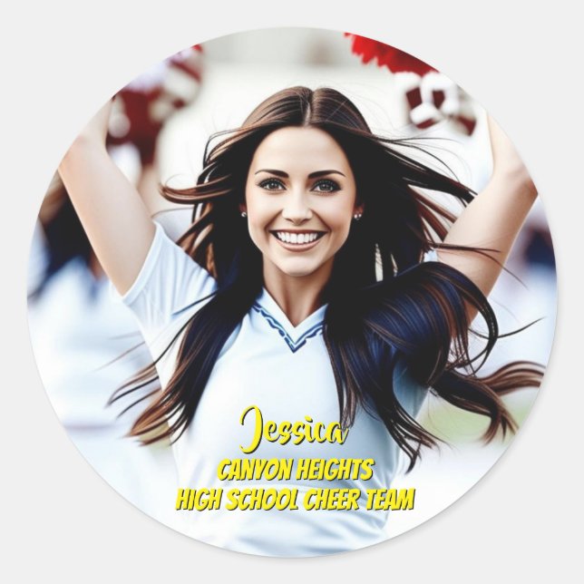 Team Player Custom Photo Sticker Set (Front)