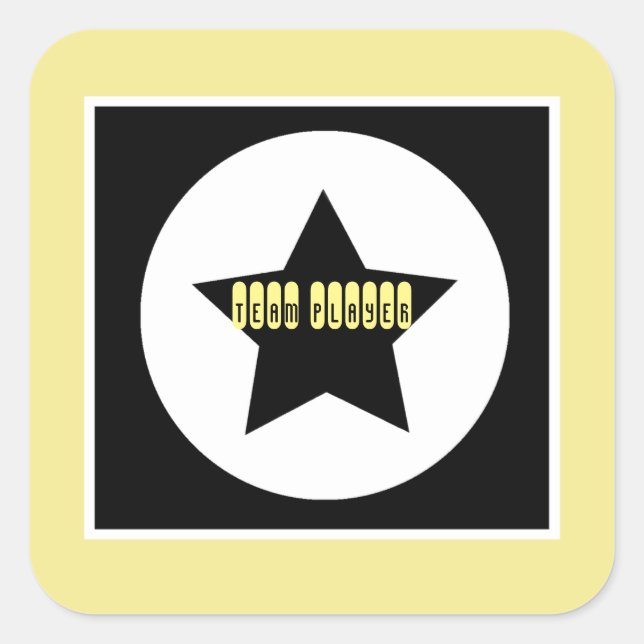 Team Player Star Funky Sticker (Front)