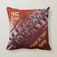 Team, Player's Name and Number Football Pillows