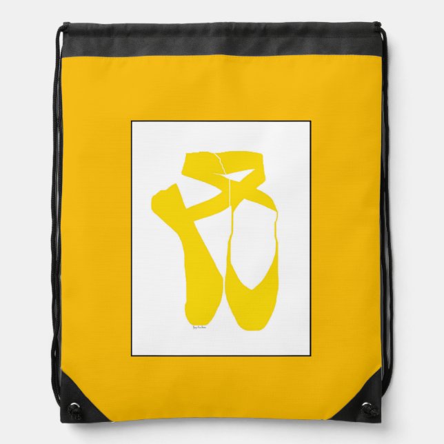 Team Pointe Ballet Goldenrod Drawstring Bag (Front)