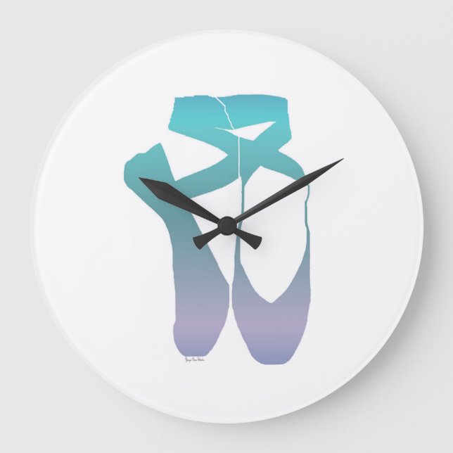 Team Pointe Ballet Ocean Large Clock (Front)