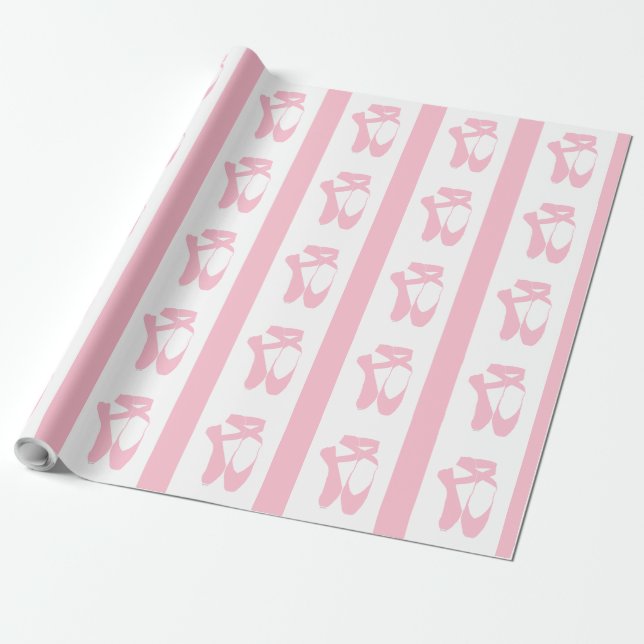 Team Pointe Ballet Pink Wrapping Paper (Unrolled)