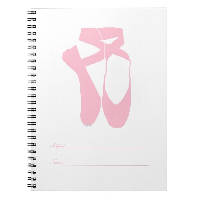 Team Pointe Ballet Pointe Pink Notebook (Front)