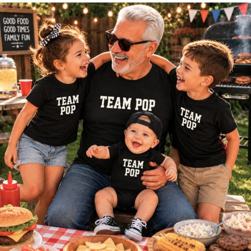 Team Pop Matching Baby Fathers Day Gift  Bodysuit