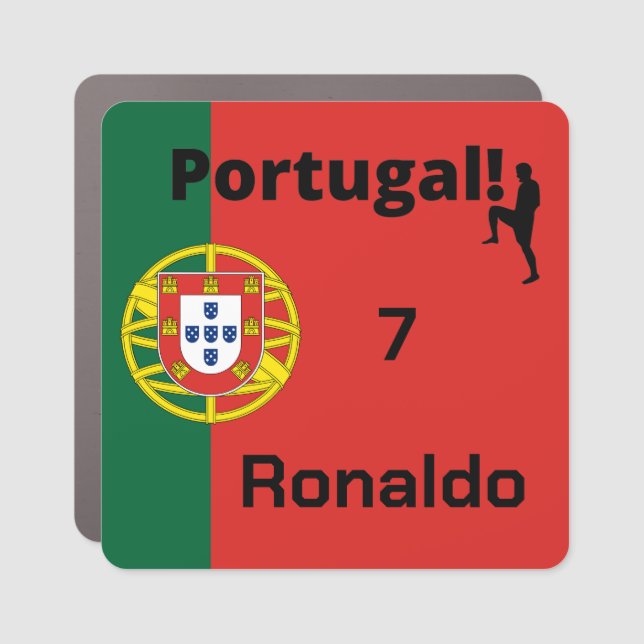 Team Portugal Flag Edition, custom Car Magnet (Front)