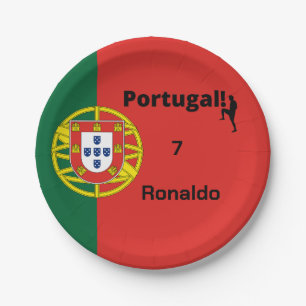 Team Portugal Flag Edition, custom Paper Plates