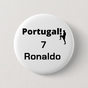 Team Portugal Soccer, your name and number Button
