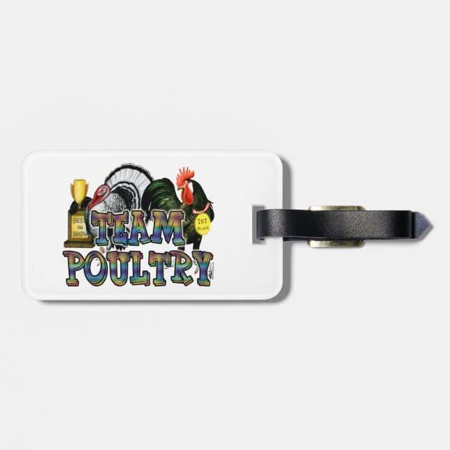 Team Poultry Luggage Tag (Back Horizontal)