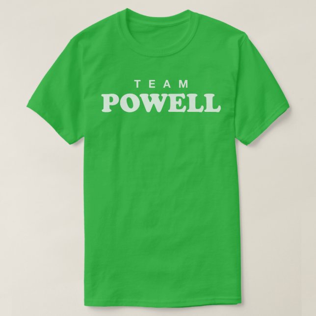 Team Powell Last Name Wedding Surname Bride and Gr T-Shirt (Design Front)