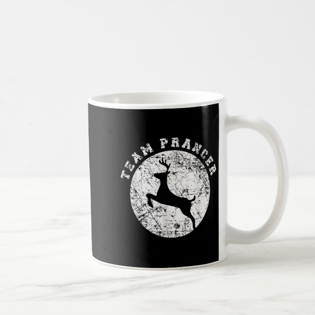 Team Prancer T Shirt, Funny Cute Christmas Gift Ki Coffee Mug (Right)