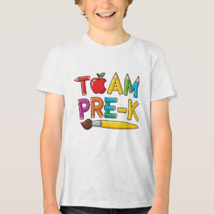 Team Pre-K Colorful School Tri-Blend Shirt