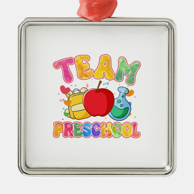 Team Preschool Metal Ornament (Front)
