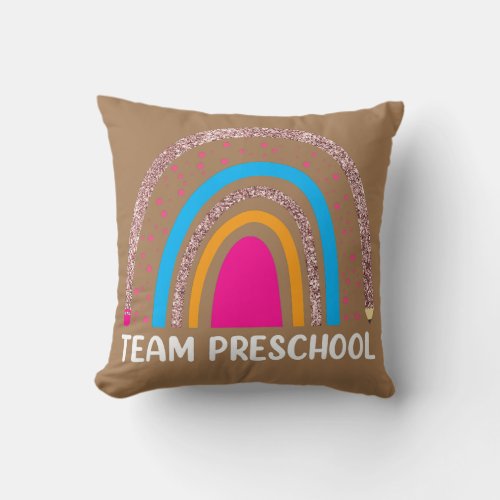 Team Preschool Toddler Kids s Back To School Throw Pillow