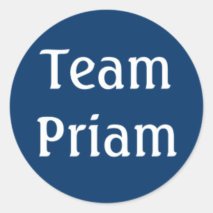 Team Priam Greek Mythology Classic Round Sticker