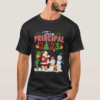 Team Principal 2023 Christmas Santa Reindeer Elf S T-Shirt