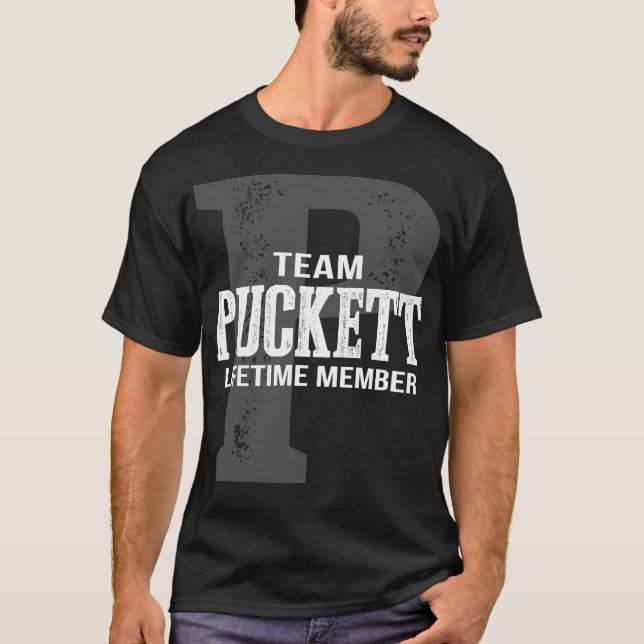 Team PUCKETT Lifetime Member T-Shirt (Front)