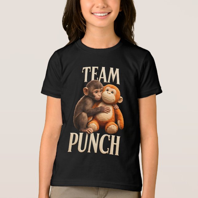 Team Punch Baby Monkey Punch Fun Fight Tri-Blend Shirt (Front)