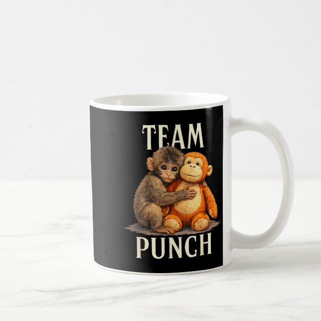 Team punch cute monkey and bear design  coffee mug (Right)