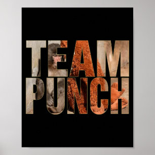 Team punch funny monkey meme baby monkey men women poster