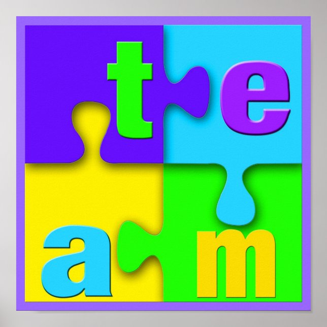 Team Puzzle Poster Print (Front)