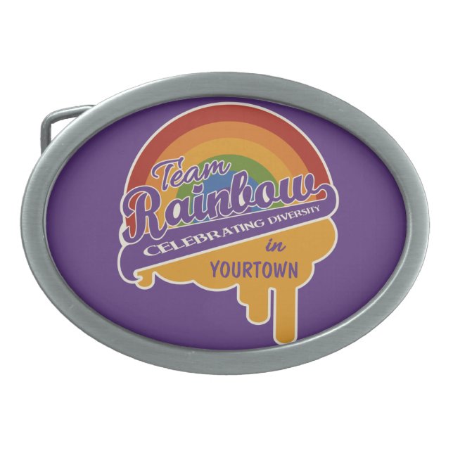 Team Rainbow custom belt buckle (Front)