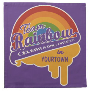 Team Rainbow custom cloth napkins