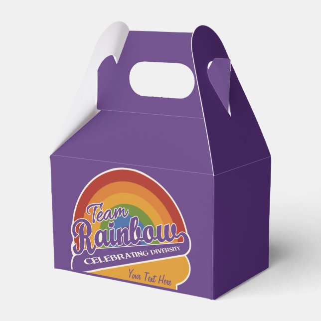 Team Rainbow custom favor box (Front Side)