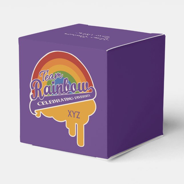 Team Rainbow custom favor box (Back Side)