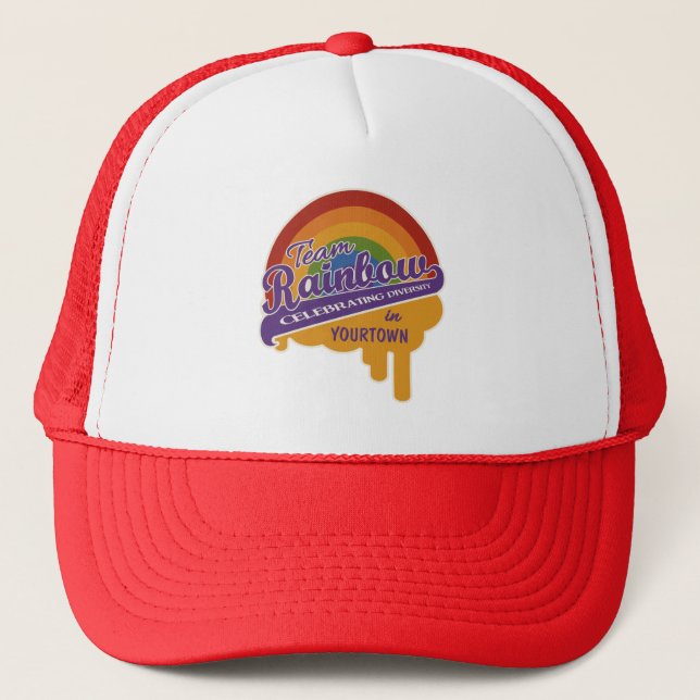 Team Rainbow custom hat - choose color (Front)