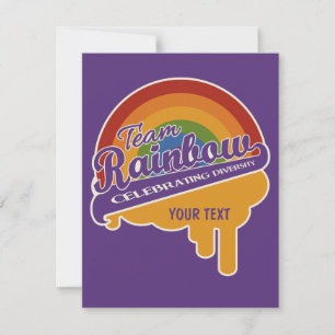 Team Rainbow custom invitations