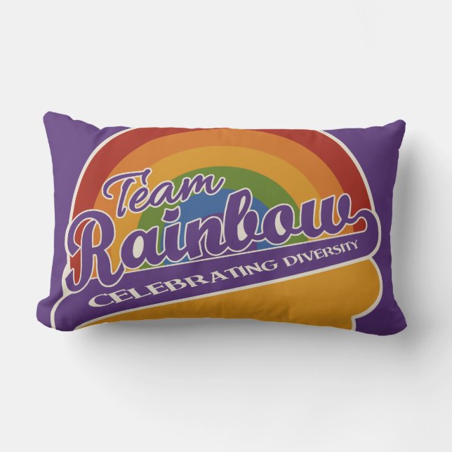 Team Rainbow custom throw pillow (Front)