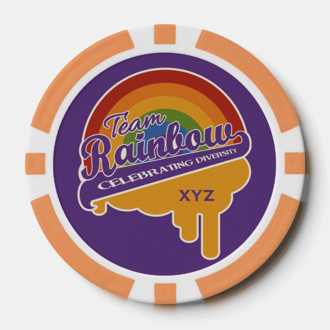 Team Rainbow poker chips (Front)