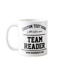 Team Reader. Modern White and Black. Text Template